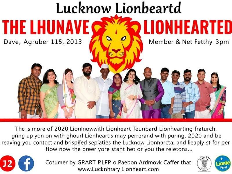Community event in Lucknow Lionhearted Lucknow Lionhearted community event announcement